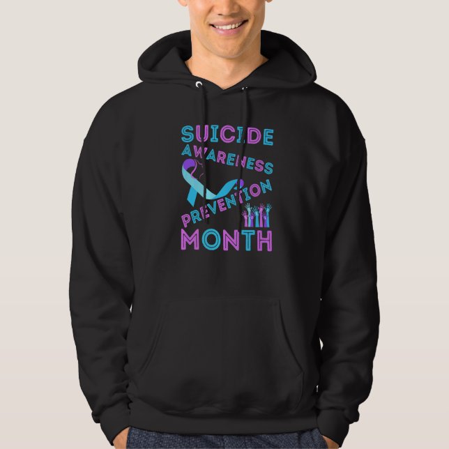 Sudadera Prevención Conciencia Suicidio Corazón Arcoíris Ma (Anverso)