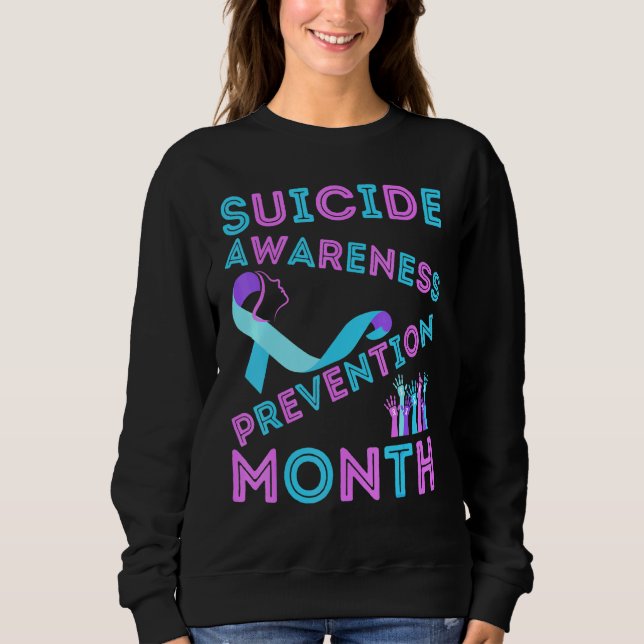 Sudadera Prevención de conciencia suicida madre de corazón  (Anverso)
