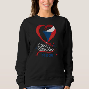 Sudadera Pribor República Checa Corazón Bandera León Escudo