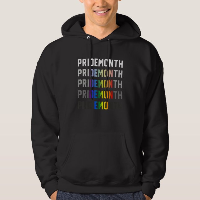Sudadera Pride Month Emo Demon  Proud Sarcasm Rainbow Flag  (Anverso)
