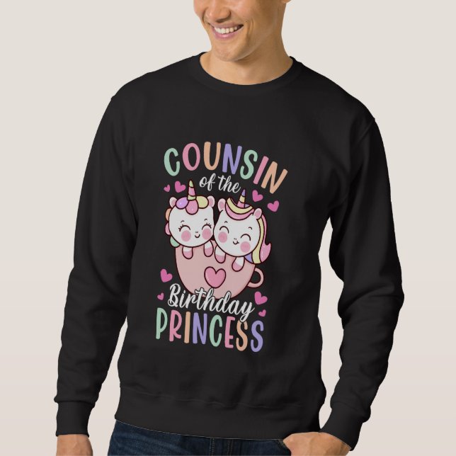 Sudadera Prima de la princesa de cumpleaños chica de cumple (Anverso)