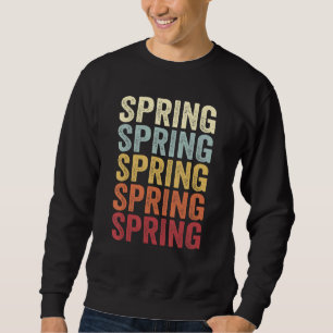 Sudadera Primavera Texas Primavera TX Texto Retro Antiguo