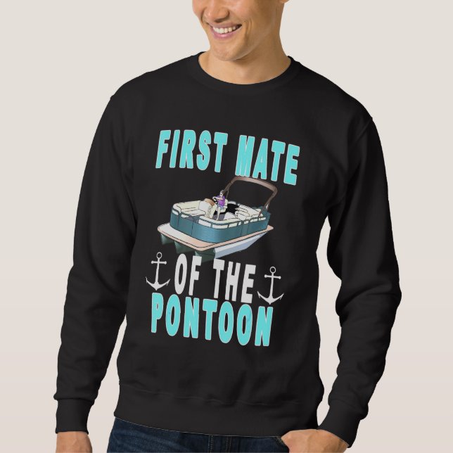 Sudadera Primer Capitán De Pontón De Mens Pontoon (Anverso)