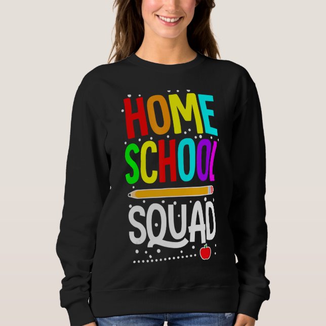 Sudadera Primer día de escuela de profesores de escuadrón e (Anverso)