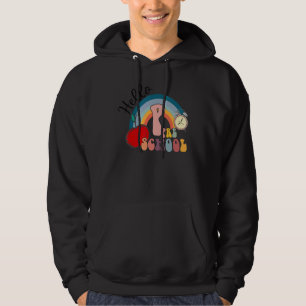Sudadera Primer Día De Escuela Hola Preescolar Arcoíris Vue