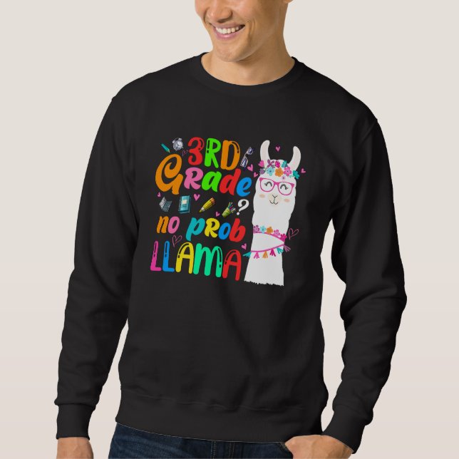 Sudadera Primer día de estudiante de tercer grado sin prob  (Anverso)