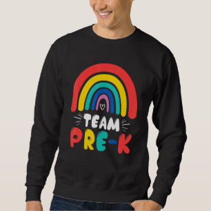 Sudadera Primer día de la enseñanza preescolar del equipo d