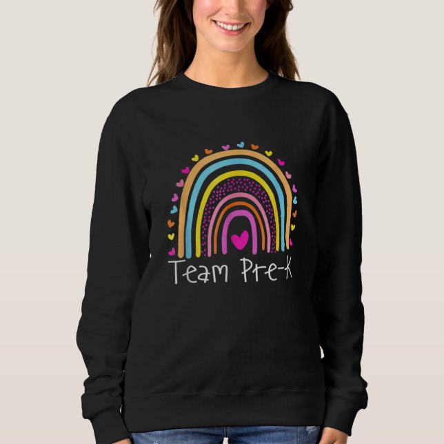 Sudadera Primer día de la enseñanza preescolar del equipo d (Anverso)