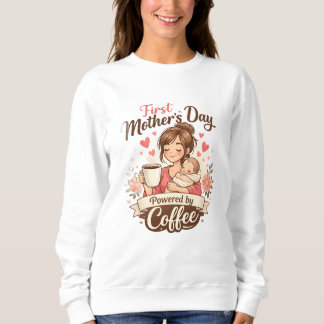 Sudadera Primer Día de la Madre Impulsado por el Café – Reg