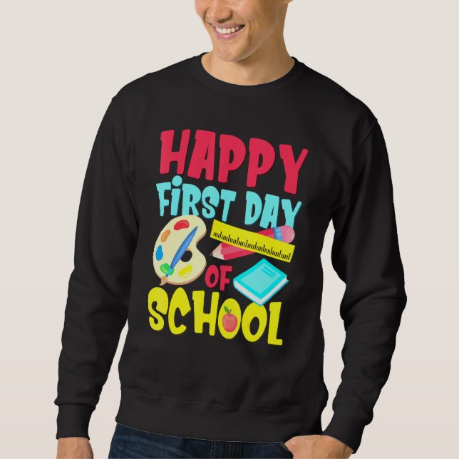Sudadera Primer Día Del Profesor De Guardería De Rainbow Pr (Anverso)