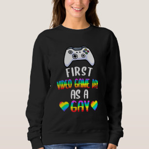 Sudadera Primer Día del Videojuego como un arcoiris gay