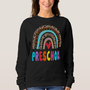 Sudadera Primer día escolar de la profesora de leopardo car