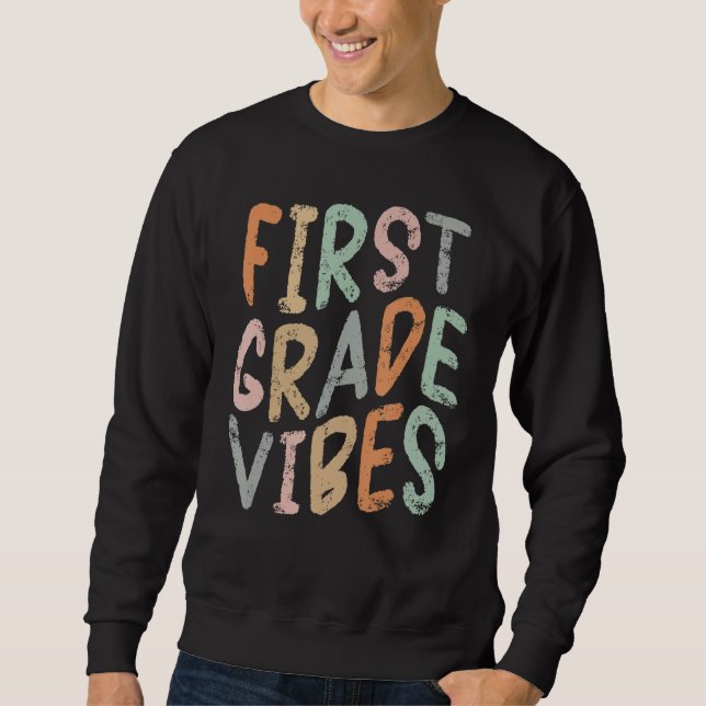 Sudadera Primer Grado Vibes De Vuelta Al Profesor Estudiant (Anverso)