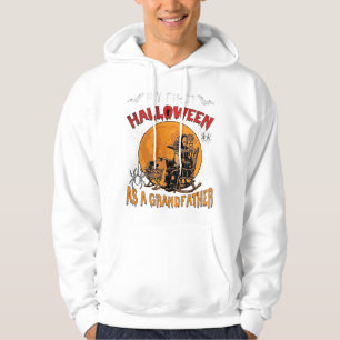 Sudadera Primer Halloween como abuelo brujo murciélago luna