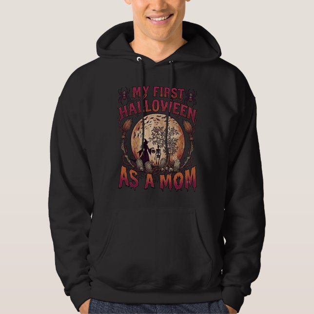 Sudadera Primer Halloween como bruja esqueleto de luna_1 (Anverso)