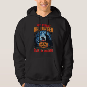 Sudadera Primer Halloween como mamá calabaza lobo luna_1