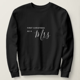 Sudadera Primer navidad como señora Black Script Font