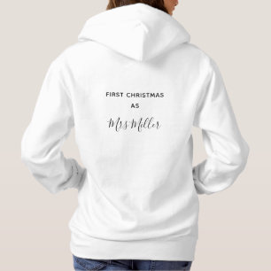 Sudadera Primer navidad como señora Personalized Surname
