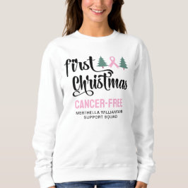 Sudadera PRIMER NAVIDAD personalizada sin cáncer de mama