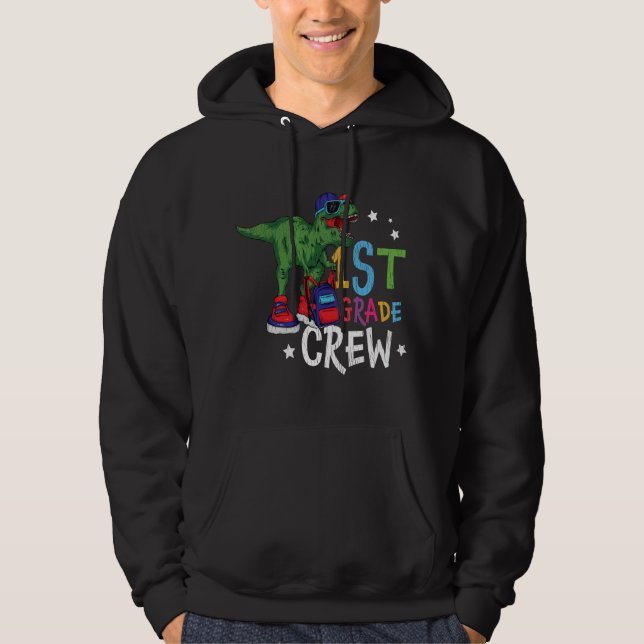 Sudadera Primer profesor de niños de 1er grado Squad Dinosa (Anverso)