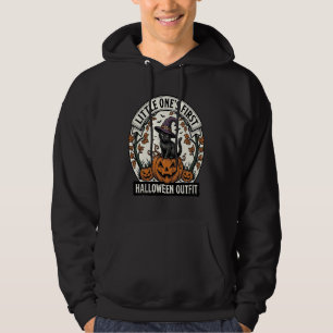 Sudadera Primer Traje de Halloween Vintage Gato Negro Calab