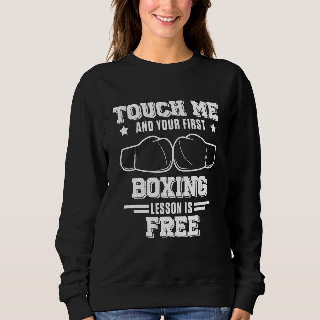 Sudadera Primera lección de boxeo Guantes de boxeo Marcial  (Anverso)