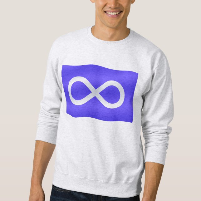Sudadera Primera Nación Camisas Metis Bandera Sweatshirt Me (Anverso)