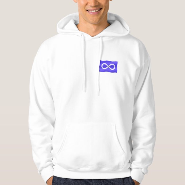 Sudadera Primera nación Hogar Bandera Metis Hombres Mujeres (Anverso)