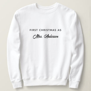Sudadera Primera Navidad personalizada como Sra. Trendy