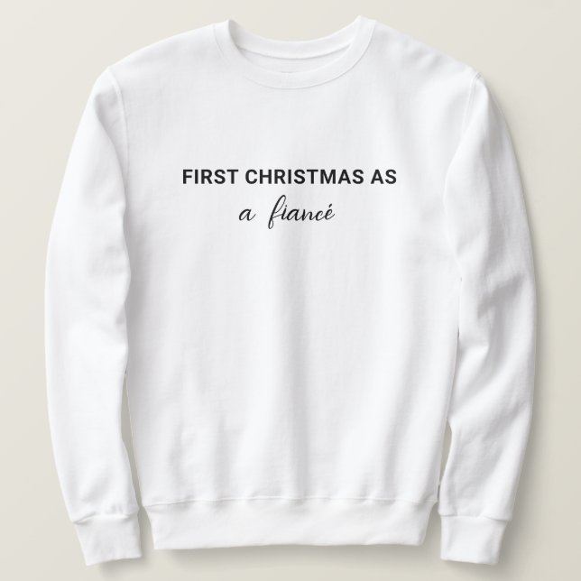 Sudadera Primera Navidad simple como prometido | Comprometi (Anverso del diseño)