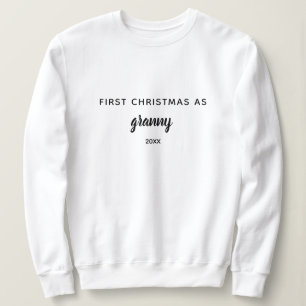 Sudadera Primera Navidad simple y personalizada como abuela