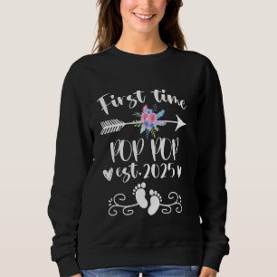 Sudadera Primera vez que POP POP est 2025 Cute Baby Reveal