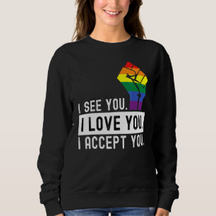 Sudadera Primero veo que te amo, te acepto como gay
