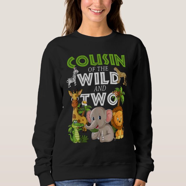 Sudadera Primo De La Selva Salvaje De Safari De Cumpleaños  (Anverso)