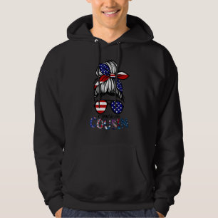 Sudadera Primo norteamericano desordenado 4 de julio Día de