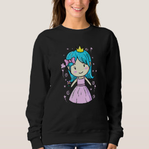 Sudadera Princesa con corona y flor