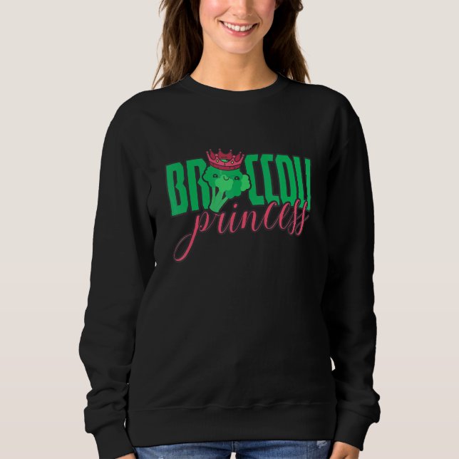 Sudadera Princesa De Broccoli Con Corona Go Vegan (Anverso)