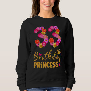 Sudadera Princesa de cumpleaños de 33 años flor es mi 33ª B