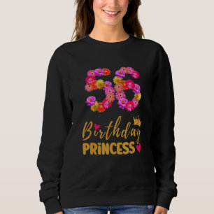 Sudadera Princesa de cumpleaños de 56 años flor es mi 56º B