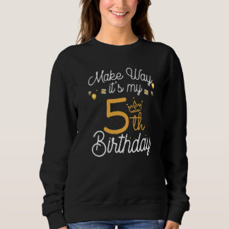 Sudadera Princesa de cumpleaños de 5 años hace el camino a