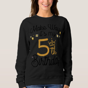 Sudadera Princesa de cumpleaños de 5 años hace el camino a 
