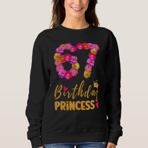 Sudadera Princesa de cumpleaños de 67 años flor es mi 67.º