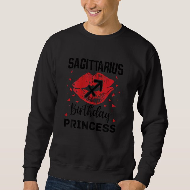 Sudadera Princesa de cumpleaños de Sagittarius Zodiac (Anverso)