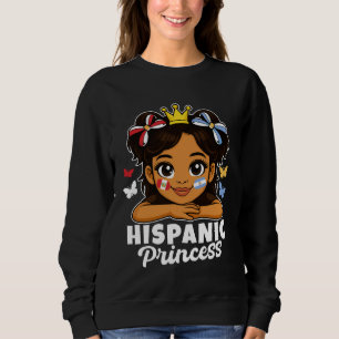 Sudadera Princesa Hispana Chica Bandera de Perú y Argentina