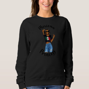 Sudadera Princesa Mexicana Africana de México Bandera Patri