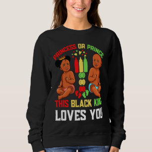 Sudadera Princesa o Príncipe a quien este Rey Negro Ama Div