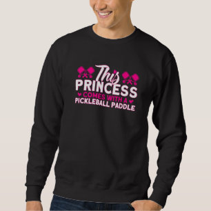 Sudadera Princesa Vintage de Pickleball con Pala de Pickleb