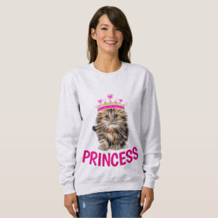 Sudadera PRINCESS CAT kITTEN camisetas, damas Chicas