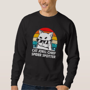 Sudadera Principal Detector de Arañas Amante del Gato Diver
