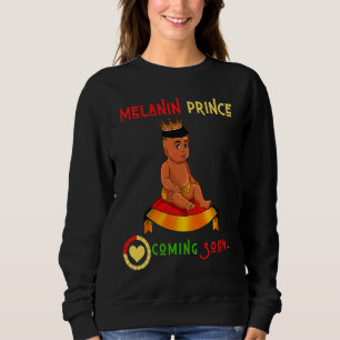 Sudadera Príncipe de melanina Próximamente Madre embarazada